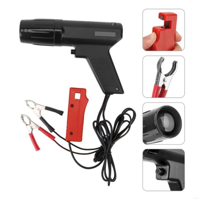 Timing Light Gun - 547C多機能イグニッションタイミングチェッカー調整インジケーターオートバイガソリンに適したエンジンポータブル使いやすい