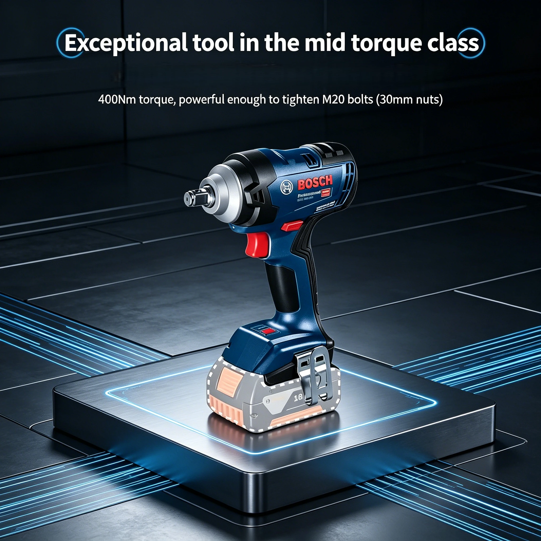 ‌ ボッシュ GDS 18V-400 18V ブラシレスイン - Torque Wrench のレビューと価格