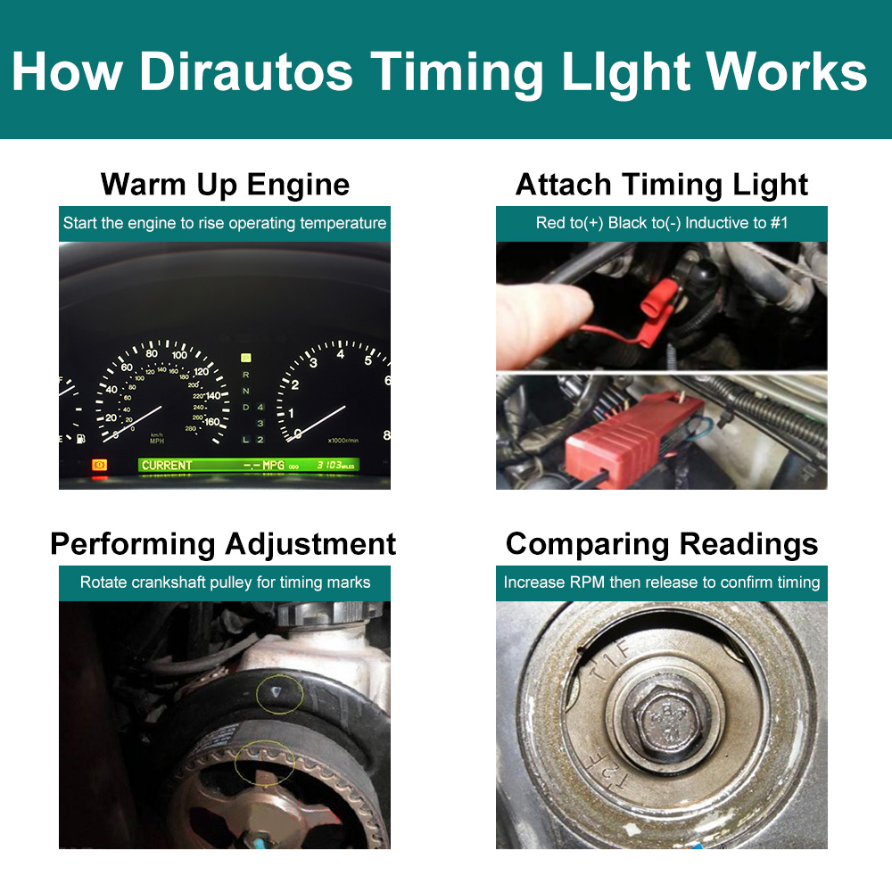 車,オートバイ,12v,プロのストロボライト,自動診断ツール - Timing Light Gun のレビューと価格