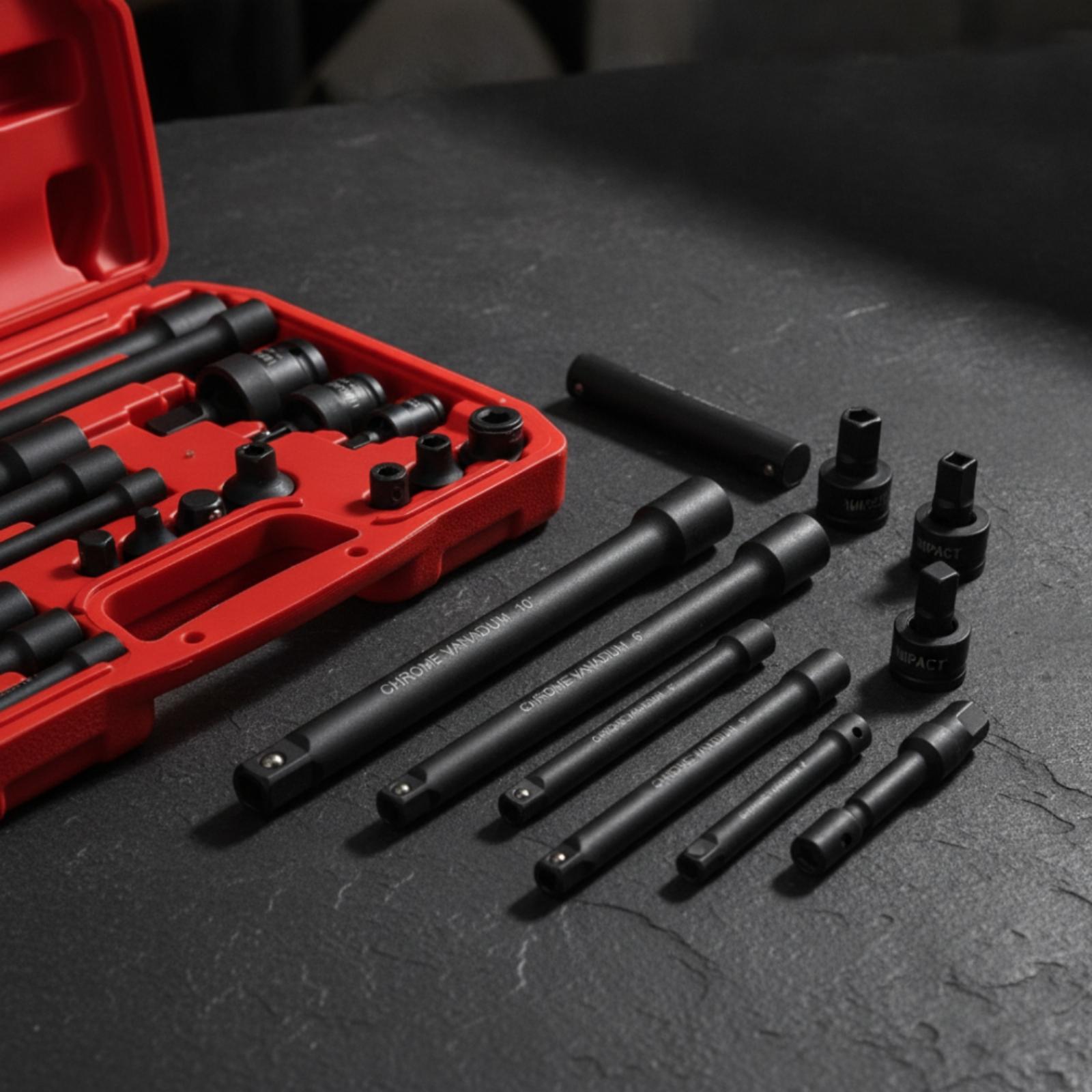 インパクトレンチキット 18ピース 延長ロッド ユニバーサル - Automotive Tools のレビューと価格