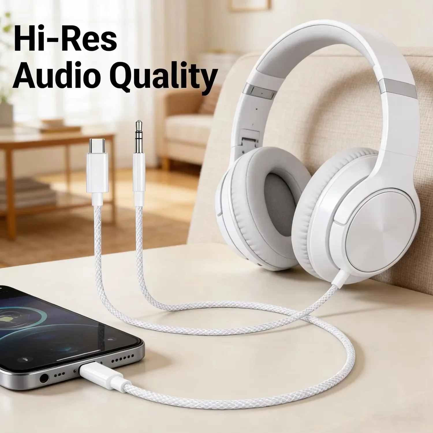 USB-C - 3.5mm オス AUX オーディオケーブル - Car Jack のレビューと価格